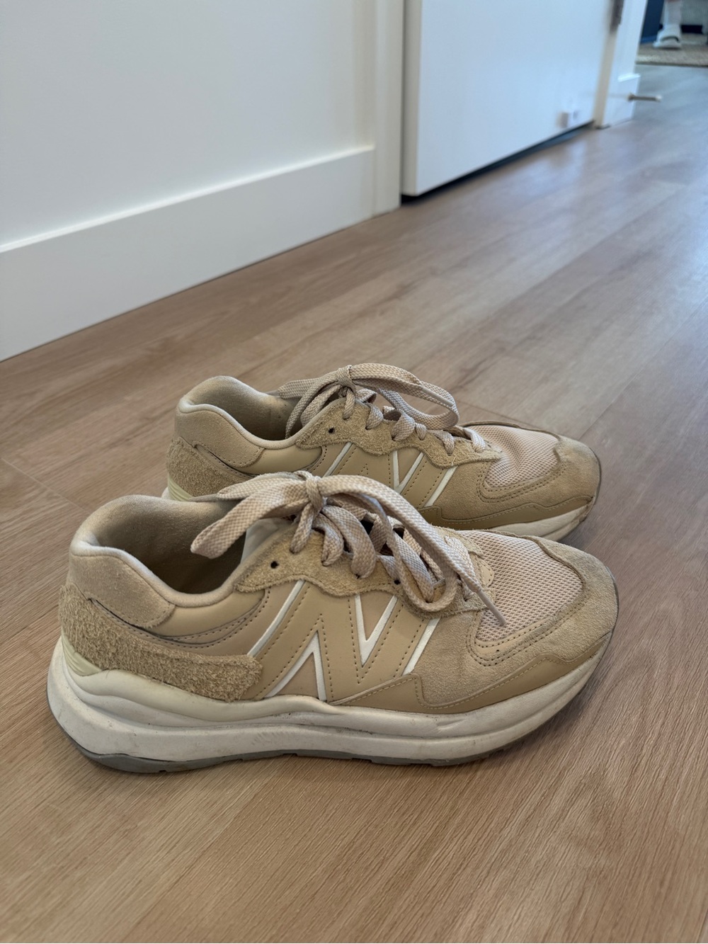 New Balance womens Beige/Tan Sneakers
